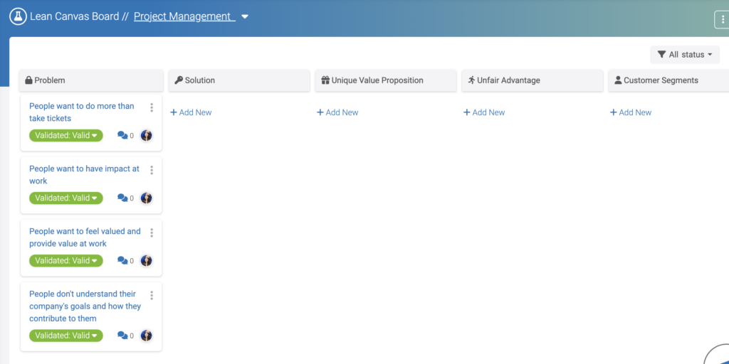 Addressing the ‘Problems’ Block in the Lean Business Canvas Framework