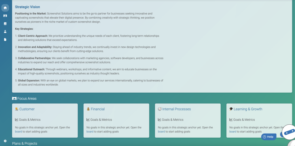 New Strategic Vision and Focus Areas Strategy Leantime