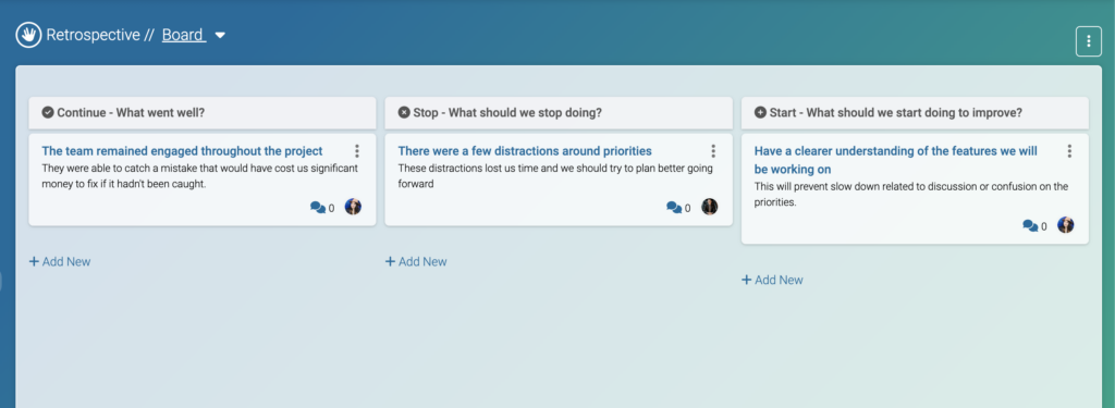 Retrospectives Leantime Small