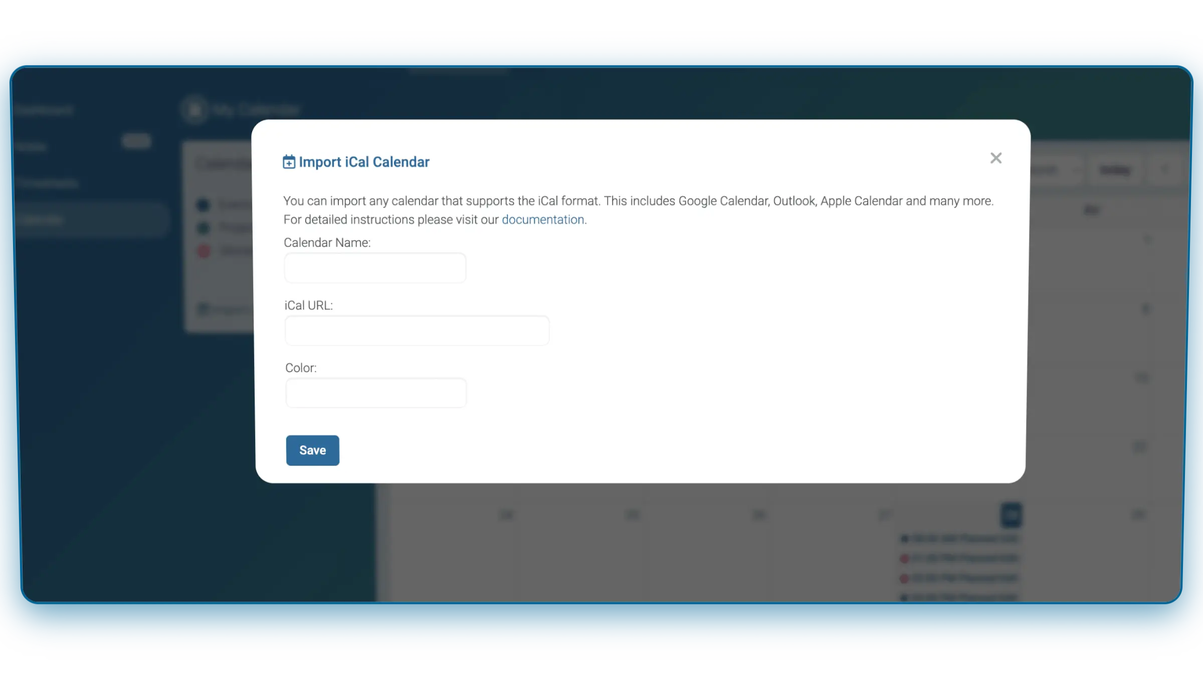 Import Calendar For Time Blocking Productivity In Leantime