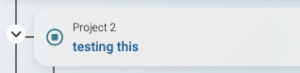 Detailed view of a task line item with a stop button indicating an active timer